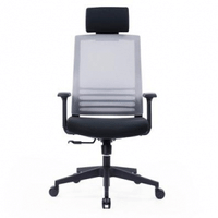 Imagem da oferta Cadeira Office KABUM! essentials CE350 Cinza Clara com Encosto De Cabeça Fixo Cilindro De Gás Classe 3 Base Em Nylon - KECE350CZC