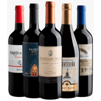 Imagem da oferta Kit 5 Vinhos Uvas Ícones por R$26,91 Cada Garrafa