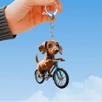 Imagem da oferta Chaveiro de Dachshund em Bicicleta