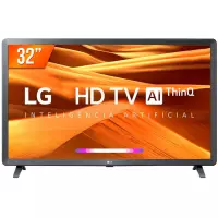 Imagem da oferta Smart TV LED 32" LG 3 HDMI, 2 USB Bluetooth Wi-Fi Active HDR ThinQ AI - 32LQ621CBSB.AWZ