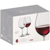 Imagem da oferta Jogo de Taças para Vinho Cristal 580ml Cristal Bohemia 6 Peças