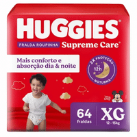 Imagem da oferta Fralda Calça Huggies Supreme Care Roupinha Disney Baby XG 65 unidades