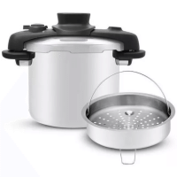 Imagem da oferta Panela de Pressão 7L Tefal Opti'Space Inox com Fundo Triplo