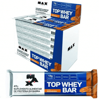 Imagem da oferta Top Whey Bar 12 Unidades De 41G Amendoim - Max Titanium