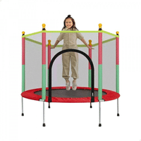 Imagem da oferta Cama Elástica Pula Pula Trampolim Infantil Colorida Criança Playground Rede com Zíper 1,4m