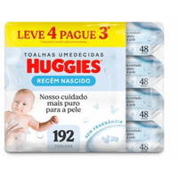 Imagem da oferta Kit Lenço Umedecido Huggies Puro e Natural Disney Baby Hipoalergênico Sem Álcool - Leve 4 e pague 3