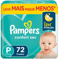 Imagem da oferta Pampers Fralda Confort Sec Tam P - 72 Unidades