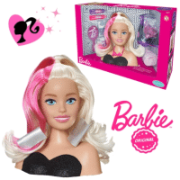 Imagem da oferta Boneca Barbie Busto Para Pentear Com Acessórios Cabeleireiro Com Secador Cabelo