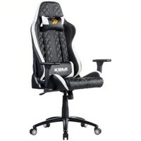 Imagem da oferta Cadeira Gamer KBM! GAMING Hailstorm CG450 Preta e Branca Com Almofadas Reclinável Descanso de Braço 2D - KGCG450PT