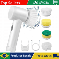 Imagem da oferta Escova Magic Brush de Limpeza Eletrica Giratória  3 em 1 USB - Prática e útil a para o dia a dia