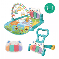 Imagem da oferta Tapete De Atividades Bebê Vira Andador Smile Verde-claro Maxi Baby