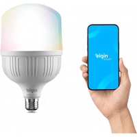 Imagem da oferta Lâmpada Inteligente 20W Elgin Smart Color RGB Wifi Compatível com Alexa e Google Home - 48LSB20WIFI0