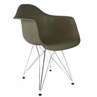 Imagem da oferta Cadeira Eames Eiffel Com Braço Arm Base em Aço Cromado