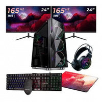 Imagem da oferta Kit Pc Gamer Neologic Streamer Intel I5 11400f 16GB RTX 3060 12GB SSD 1TB + 240GB M.2 Fonte 500w + 2 Monitores Neologic 24" 165hz Windows 11 - Nli8584