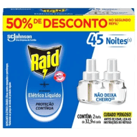 Imagem da oferta Inseticida Elétrico Raid Protector 45 Noites Refil 32,9ml - 2 Unidades