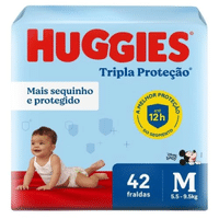 Imagem da oferta Fralda Descartável Huggies Tripla Proteção M 42 Unidades