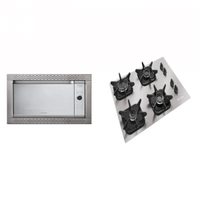 Imagem da oferta Conjunto de embutir Mueller Inox com Cooktop 4 Bocas de Alumínio com Queimador Ultra Chama Mcg4bk + Forno Elétrico par