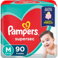 Imagem da oferta Fralda Pampers Supersec M - 90 fraldas