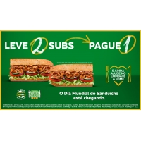 Imagem da oferta Leve 2 Sanduíches, Pague 1 - Subway