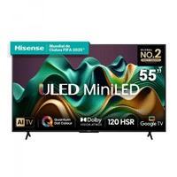 Imagem da oferta Smart TV 55” Hisense Ultra HD 4K Mini LED U6N com Google TV Wi-Fi Bluetooth USB e HDMI - 55U66LUA