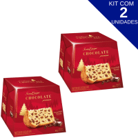 Imagem da oferta Kit com 2 Panetones Premiun Gotas de Chocolate 400gr