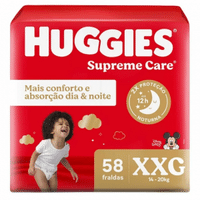 Imagem da oferta Fralda Huggies Supreme Care Disney Baby XXG 58 unidades