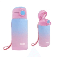 Imagem da oferta Copo Térmico Parede Dupla com Canudo Buba - 400ml