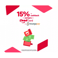 Imagem da oferta Ganhe até 15% de Cashback na Compra do Seu Ifood Card no Recargapay