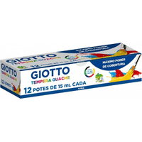 Imagem da oferta GIOTTO Tempera Guache Tinta Guache em Pote de 15ml 12 Cores