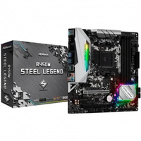 Imagem da oferta Placa-Mãe ASRock B450M Steel Legend AMD AM4 mATX DDR4 Preto - B450M Steel Legend