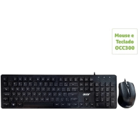 Imagem da oferta Kit Acer Teclado + Mouse Office com Cabo - OCC300