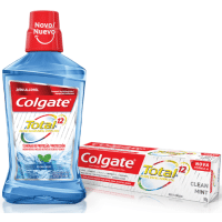 Imagem da oferta Kit Enxaguante Bucal Colgate Total 12 Clean Mint 500ml + Creme Dental Total 12 90g