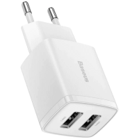 Imagem da oferta Carregador de Parede Duplo Baseus Saída USB 10.5W Universal Compacto Ultra Slim