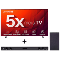 Imagem da oferta Combo Smart TV LG 75'' 4K UHD UR8750 - HDR WiFi Bluetooth Alexa + Sound Bar LG SQC2