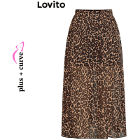 Imagem da oferta Saia Plus Size Curva Casual Leopard Sheer - Lovito