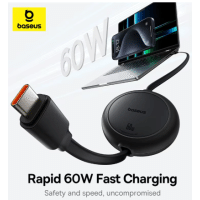 Imagem da oferta Cabo Usb Tipo C Retrátil 60W 1 metro Baseus