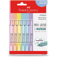 Imagem da oferta Faber-Castell Grifpen - Caneta Marca Texto Tons Pastel 6 Cores