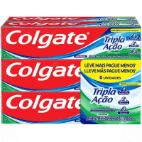 Imagem da oferta Colgate Creme Dental Tripla Ação Menta 90G Pacote Com 6 Unidades