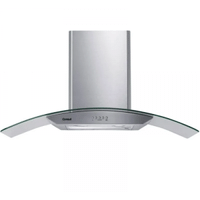 Imagem da oferta Coifa de Parede  90 cm Inox 5 e 6 bocas com design em vidro e aviso lavar filtro - CAP90AR