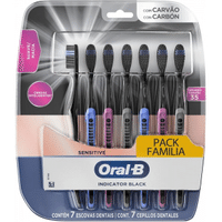 Imagem da oferta Oral-B Escova de Dente Indicador Black Charcoal 7 Unidades