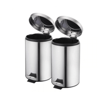 Imagem da oferta Kit com 2 Unidades Lixeira 3 Litros Inox Just Home Collection