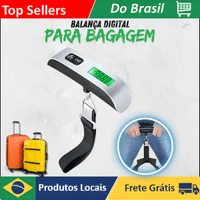 Imagem da oferta Balança Eletrônica para Bagagem com Display LCD - Escala Pendurada para Pesagem de Malas e Sacos de Viagem