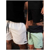 Imagem da oferta Kit 3 Shorts Linho Confort Com Bolso