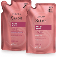 Imagem da oferta Eudora Kit Refil Siàge Nutri Rosé: Shampoo 400ml + Condicionador 400ml