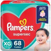 Imagem da oferta Fralda Pampers Supersec XG 68 Fraldas