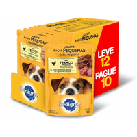 Imagem da oferta Ração Úmida Pedigree Sachê Frango ao Molho para Cães Adultos de Raças Pequenas - Leve 12 Pague 10