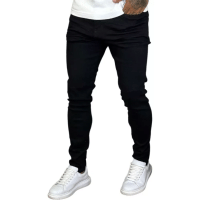 Imagem da oferta Calça Skinny Preta Masculina Jeans Com Elastano Lycra