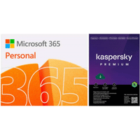 Imagem da oferta Microsoft 365 Personal 1 licença para 1 usuário Assinatura 3 meses + Kaspersky