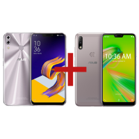 Imagem da oferta ZenFone 5 4GB/64GB Prata + Zenfone Max Plus (M2) 3GB/32GB Prata