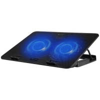 Imagem da oferta Base Notebook C3Tech NBC-50V2BK USB 2.0 Led’s Azul 15,6” 2 Fan 120mm Preto